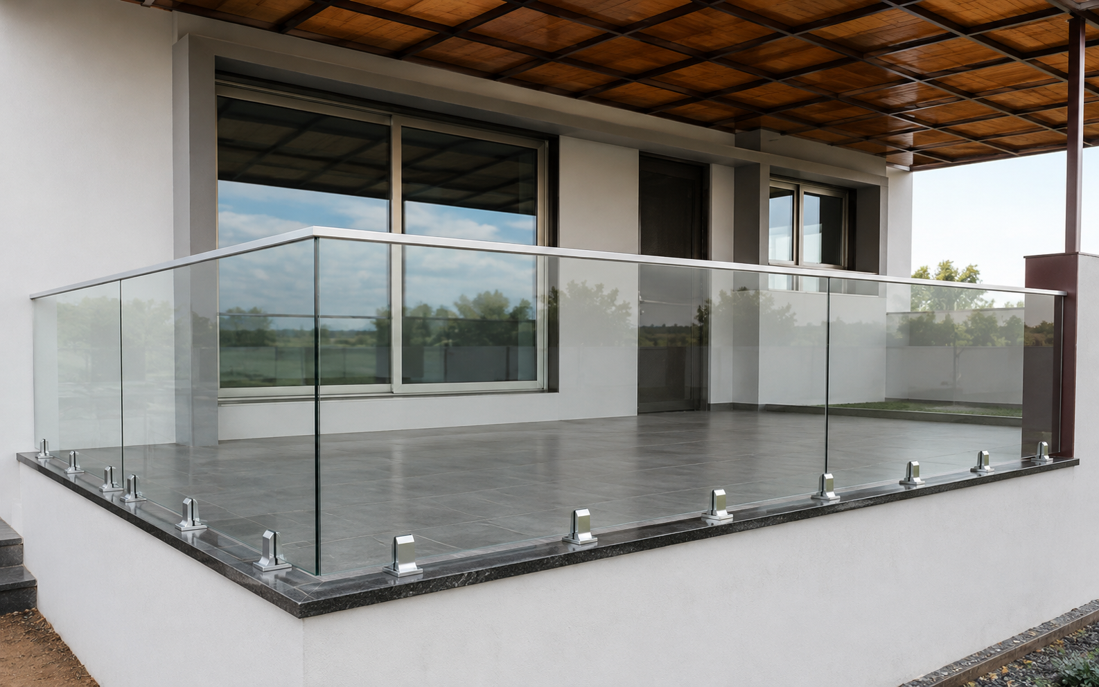 Aluminium and Glass Railings